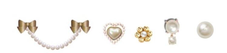 Crocs Charms, Pearly Gold - 5 stk.